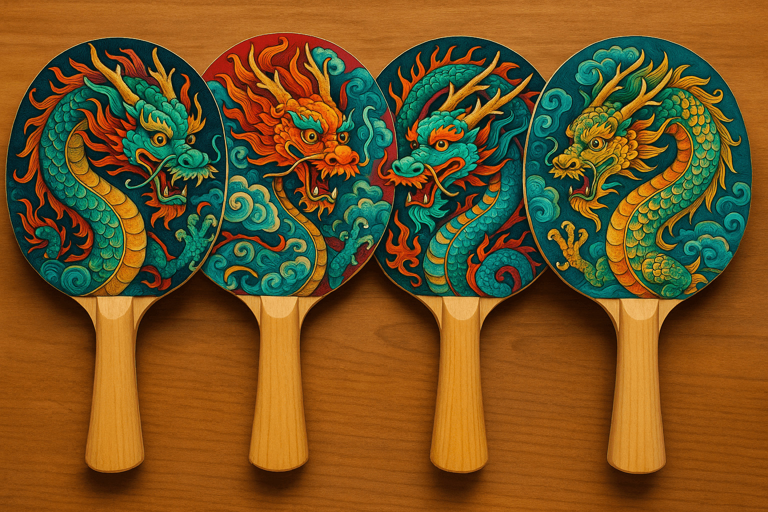 Raquetes com design dragão